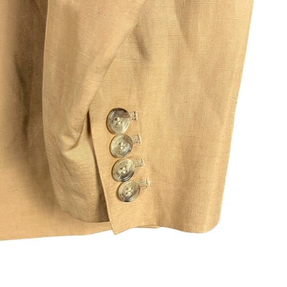 NWT Women's COS Tan Linen Blend Two-Button Work Office Blazer - Size 2 $190 - Picture 4 of 10